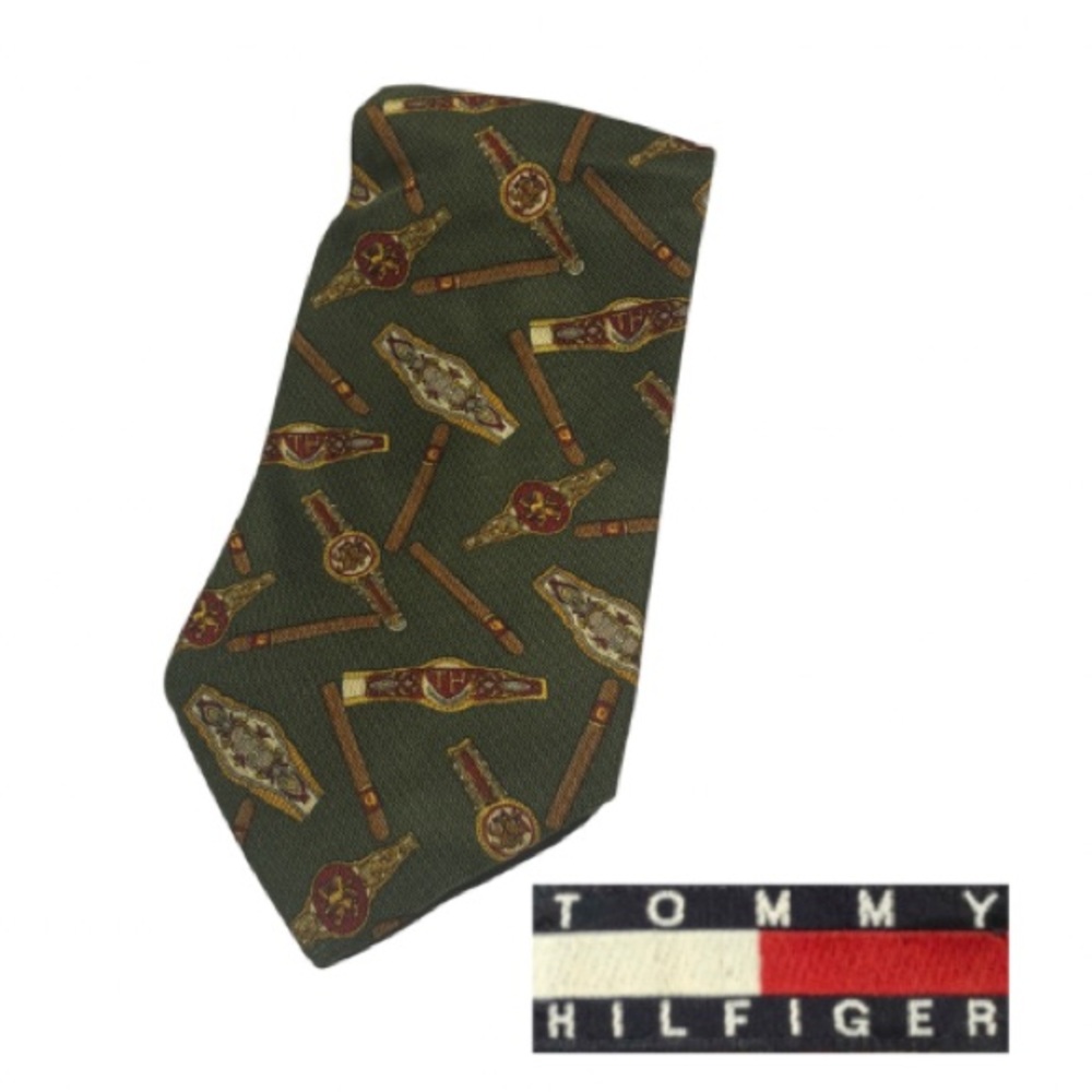 VINTAGE TOMMY HILFIGER CIGAR SILK TIE